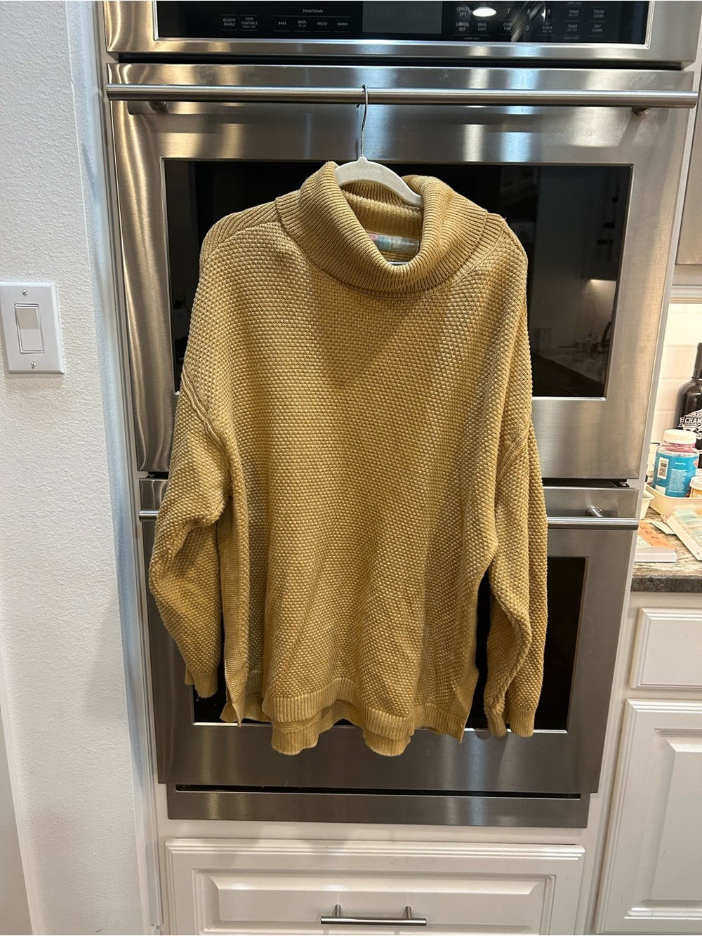 Free People Beach Relaxed Cowl Neck Sweater size S has wear piling GUC